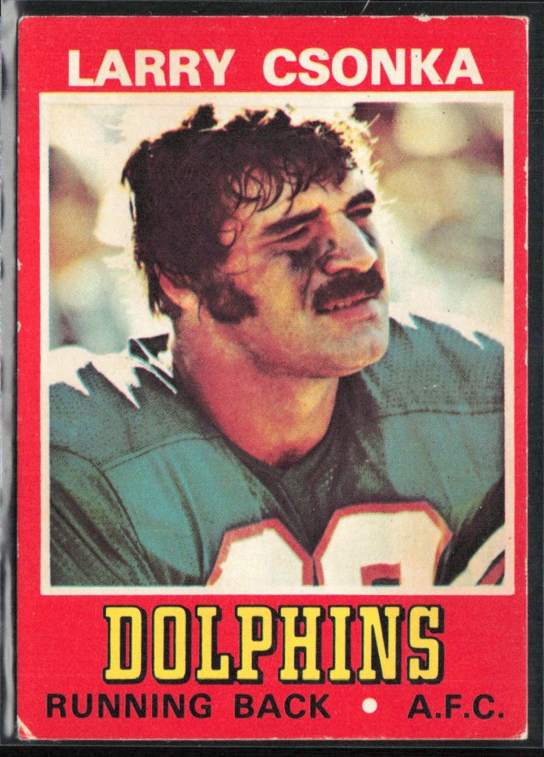 Larry Csonka 1974 Wonder Bread #5 Miami Dolphins