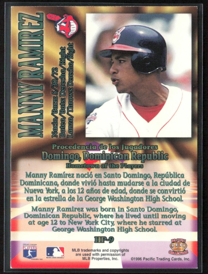 Manny Ramirez 1996 Pacific Collection Hometown of the Players #HP-9
