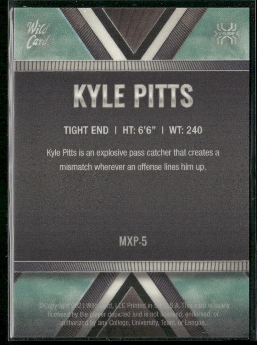 Kyle Pitts 2021 Wild Card Matte X-Plode White Green /40 #MXP-5 Florida Gators