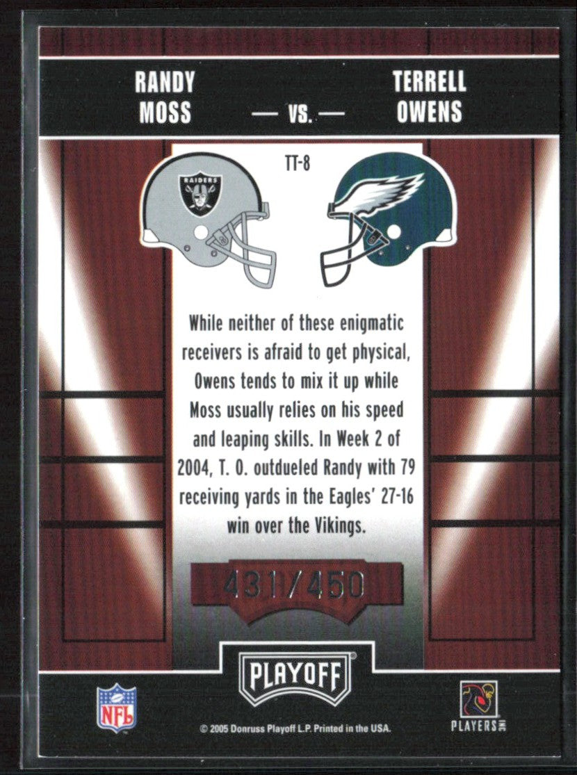 Randy Moss/Terrell Owens 2005 Playoff Contenders Toe to /450 #TT-8