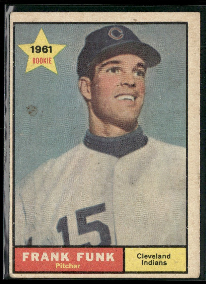 Frank Funk 1961 Topps RC #362 Cleveland Indians