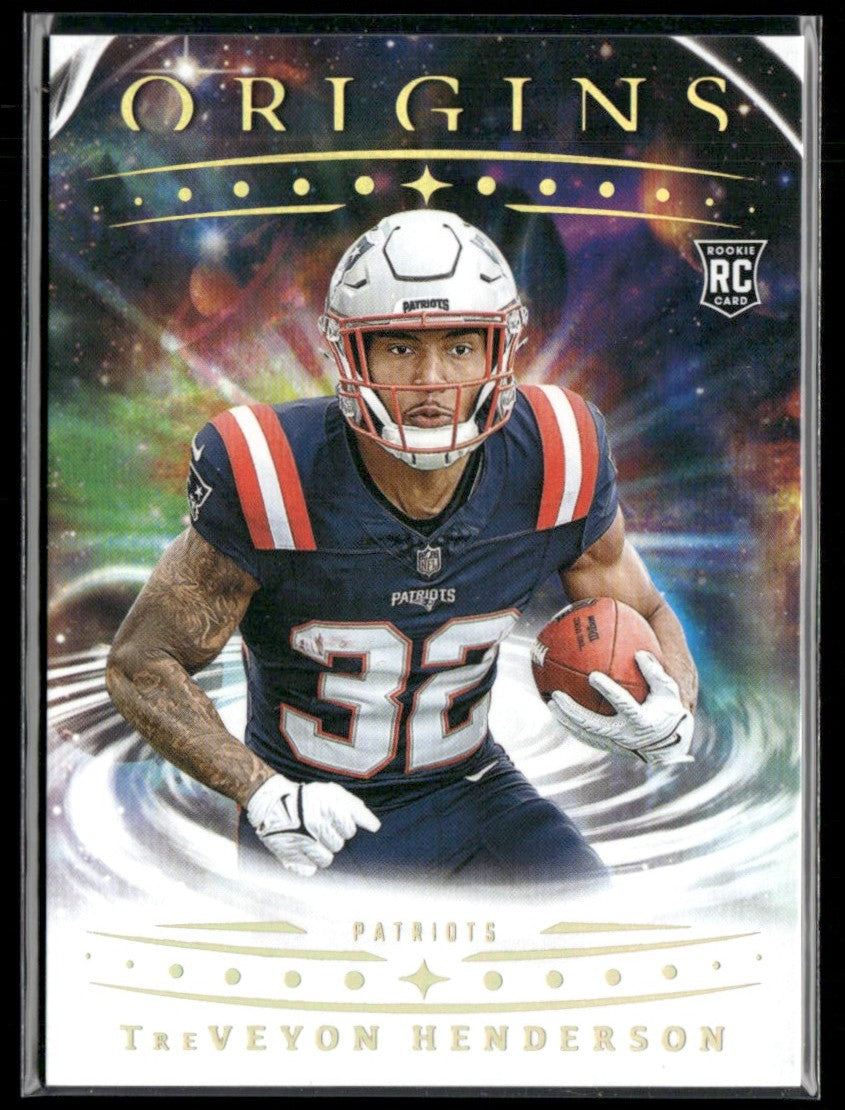 TreVeyon Henderson 2025 Panini Origins RC #105 New England Patriots