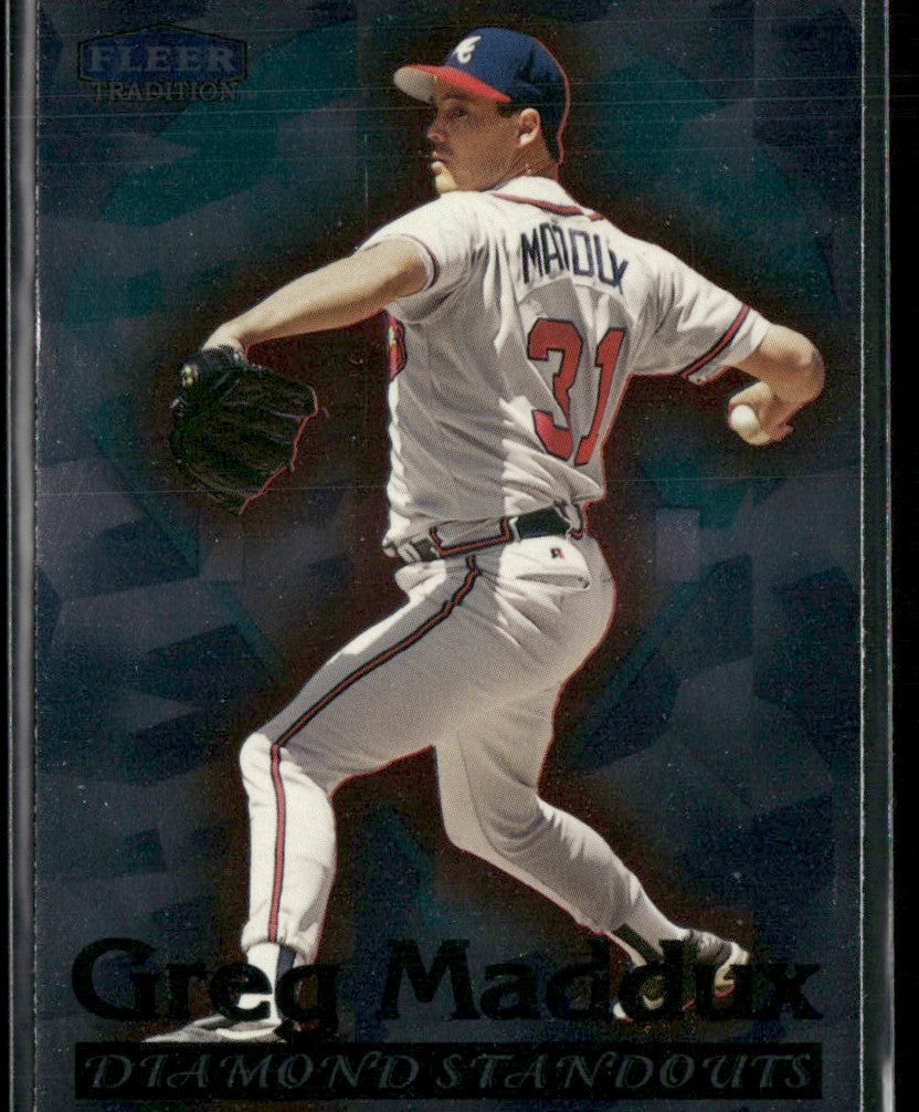 Greg Maddux 1998 Fleer Tradition Diamond Standouts #13 Atlanta Braves