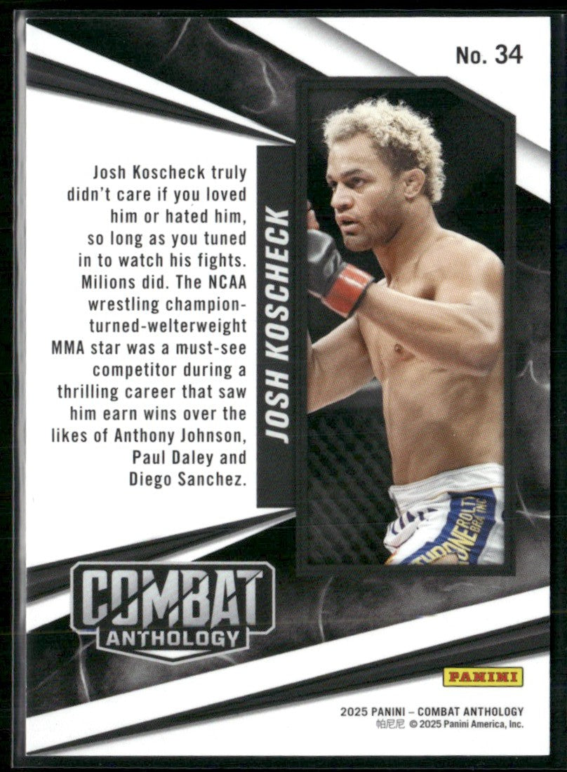 Josh Koscheck 2025 Panini Combat Anthology Red /199 #34
