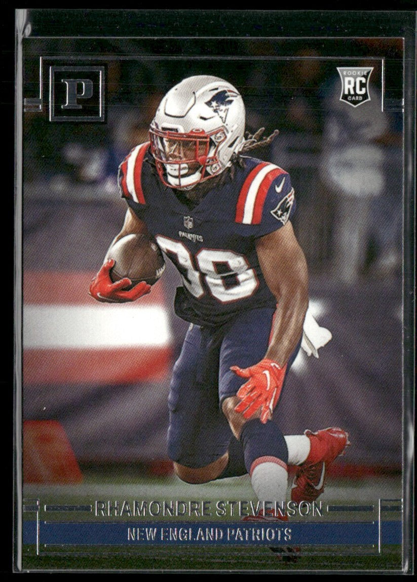Rhamondre Stevenson 2021 Panini Chronicles RC #PA-18 New England Patriots