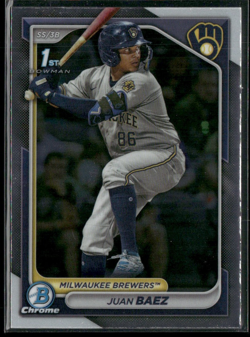 Juan Baez 2024 Bowman Chrome 1st #BCP-160 Milwaukee Brewers
