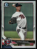Stephen Gonsalves 2018 Bowman Chrome Refractor /499 #BCP90 Minnesota Twins