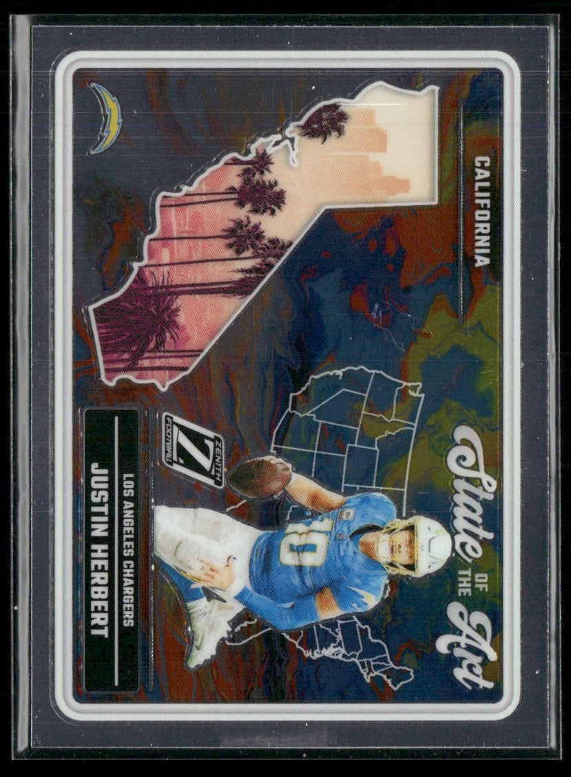 Justin Herbert 2024 Panini Zenith State of the Art #8 Los Angeles Chargers