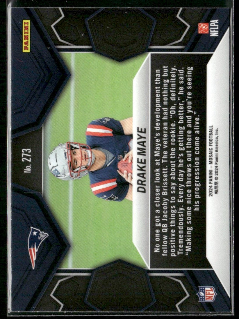 Drake Maye 2024 Panini Mosaic #273 New England Patriots