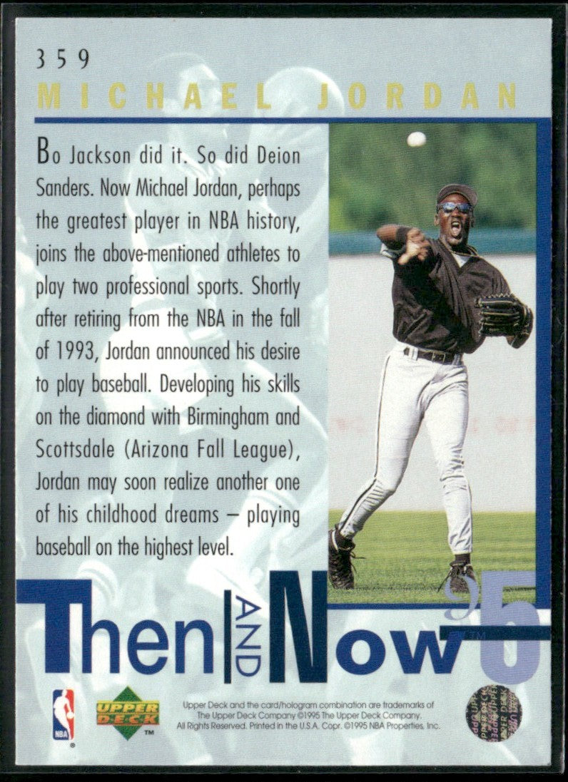 Michael Jordan 1994 Upper Deck Then & Now #359 Chicago Bulls