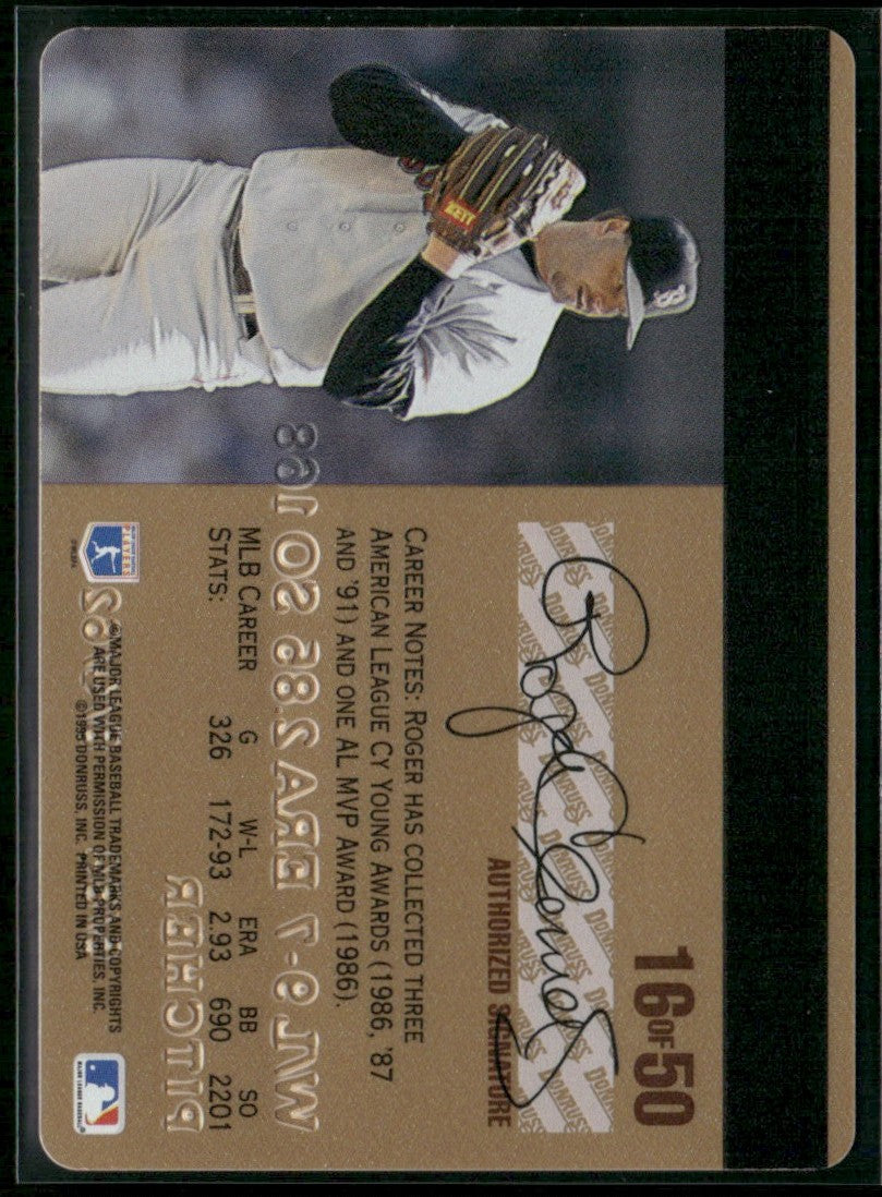 Roger Clemens 1995 Studio Gold #16 Boston Red Sox
