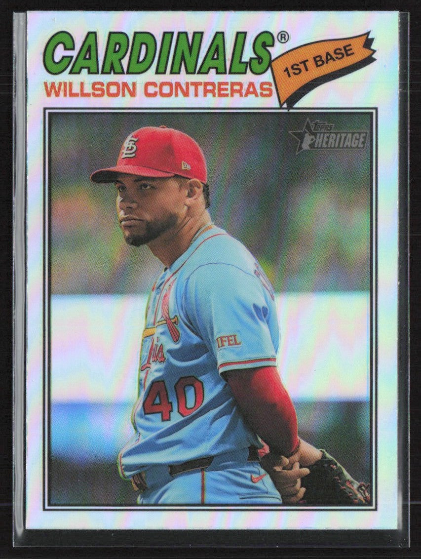 Wilson Contreras 2026 Topps Heritage Chrome Refractor #156 St. Louis Cardinals