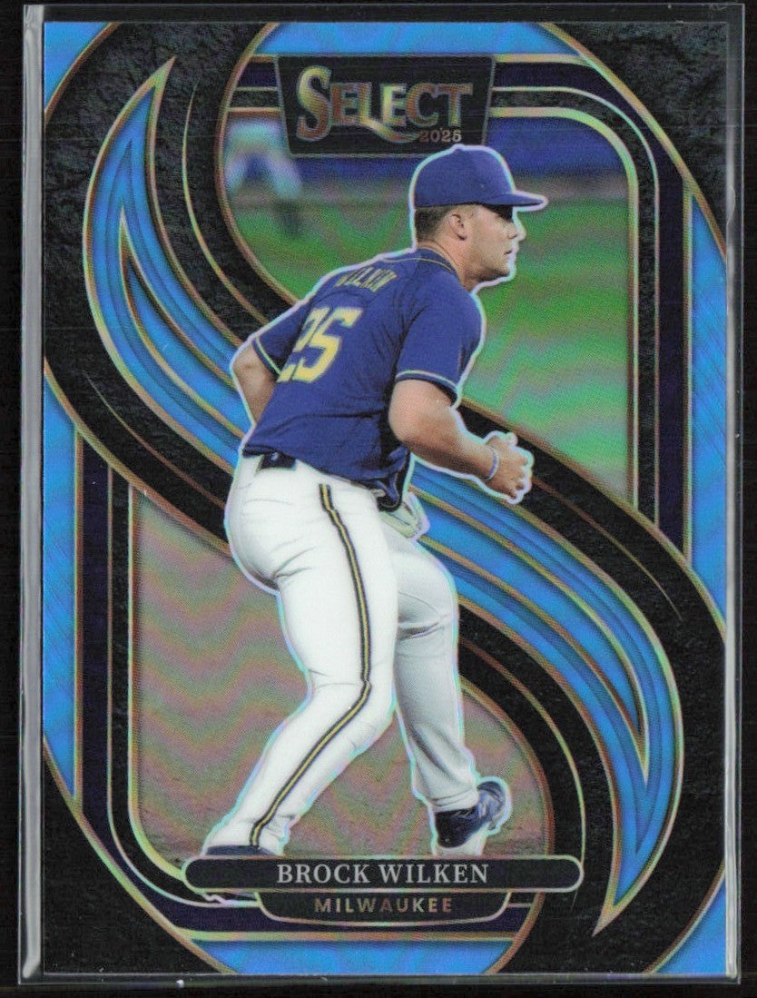 Brock Wilken 2025 Panini Select Premier Light Blue /199 #162 Milwaukee Brewers