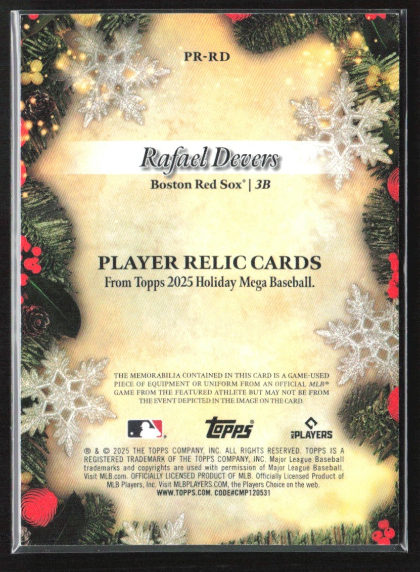 Rafael Devers 2025 Topps Holiday Jersey #PR-RD Boston Sox