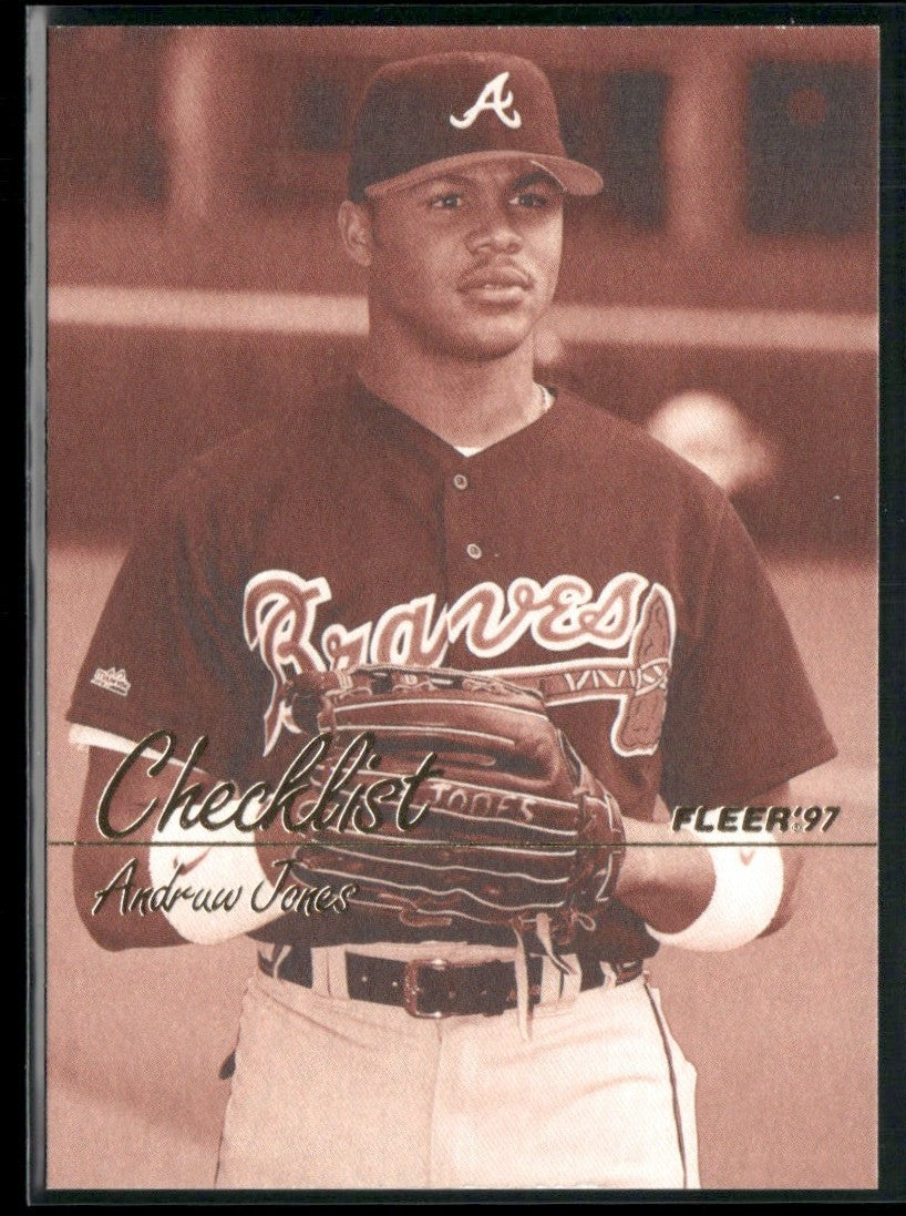 Andruw Jones 1997 Fleer Checklist #493 Atlanta Braves
