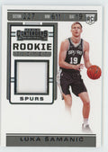 Luka Samanic 2019 Panini Contenders Rookie Ticket Swatches RC Jersey #RTS-LSM