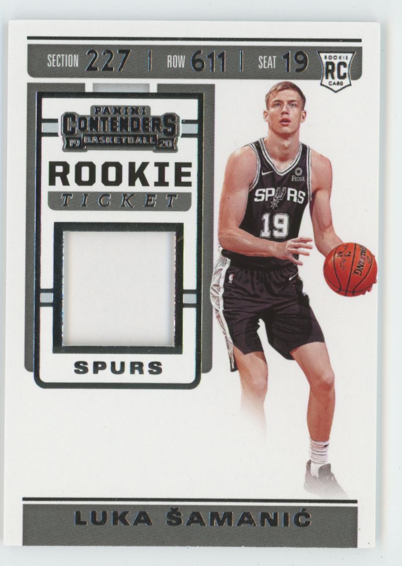 Luka Samanic 2019 Panini Contenders Rookie Ticket Swatches RC Jersey #RTS-LSM