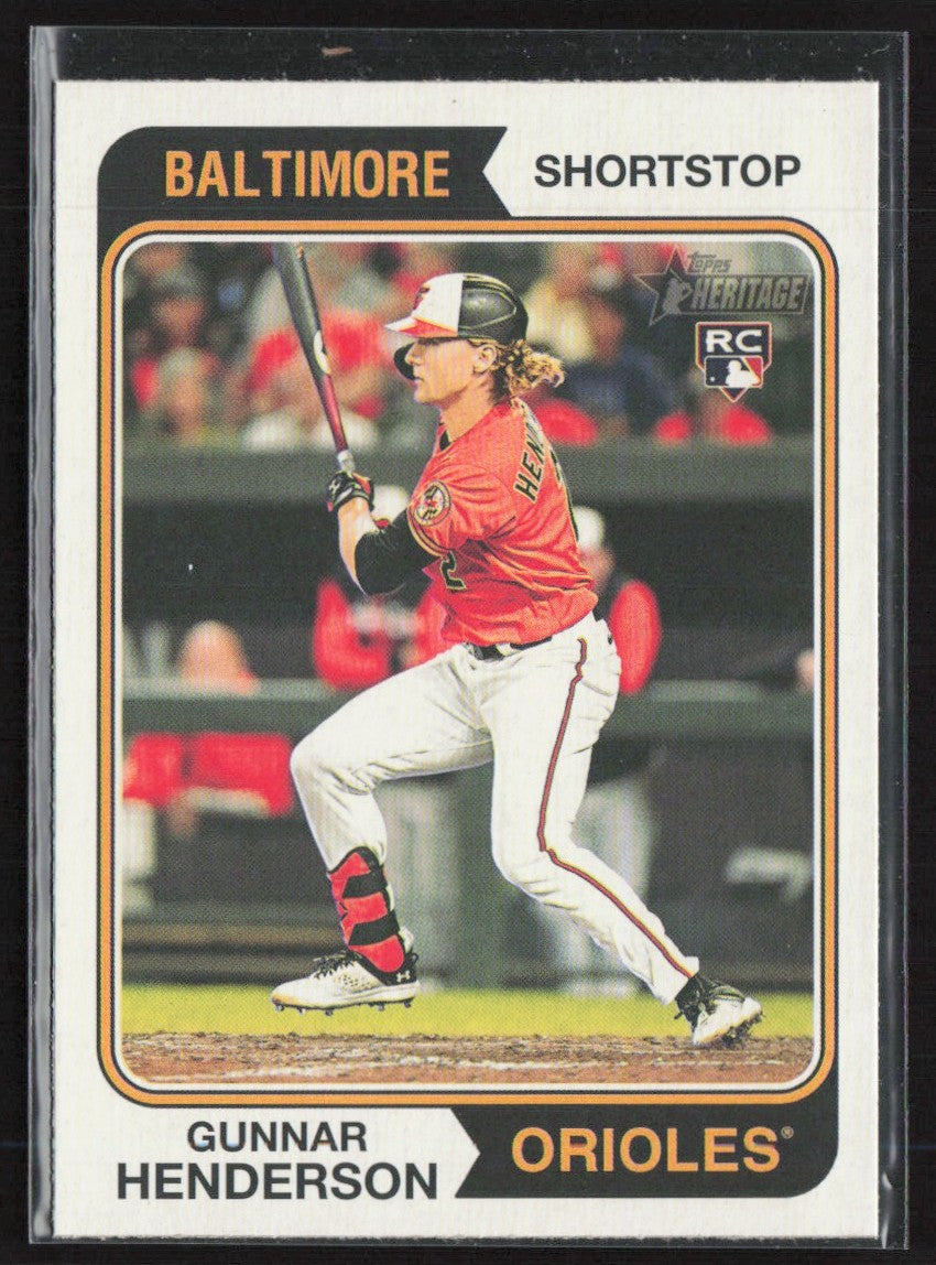 Gunnar Henderson 2023 Topps Heritage RC #64 Baltimore Orioles