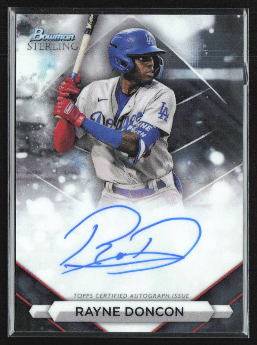 Rayne Doncon 2023 Bowman Sterling AUTO #PA-RD Los Angeles Dodgers