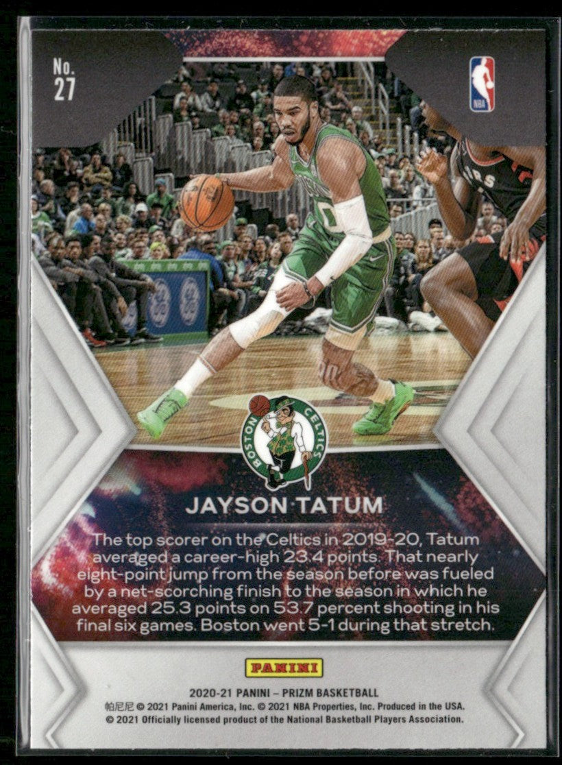 Jayson Tatum 2020 Panini Prizm Fireworks #27 Boston Celtics