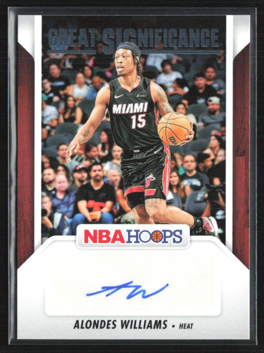 Alondes Williams 2024 Hoops Great Significance AUTO #GS-AWH Miami Heat