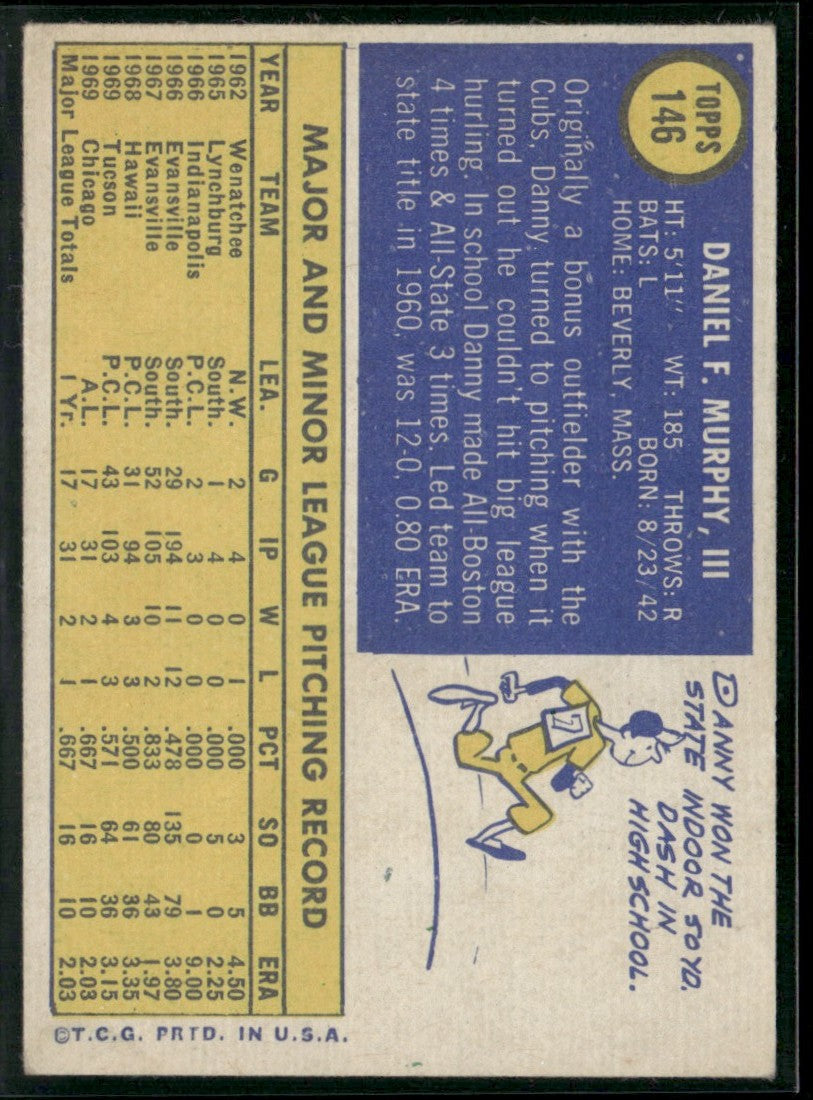 Danny Murphy 1970 Topps #146 Chicago White Sox