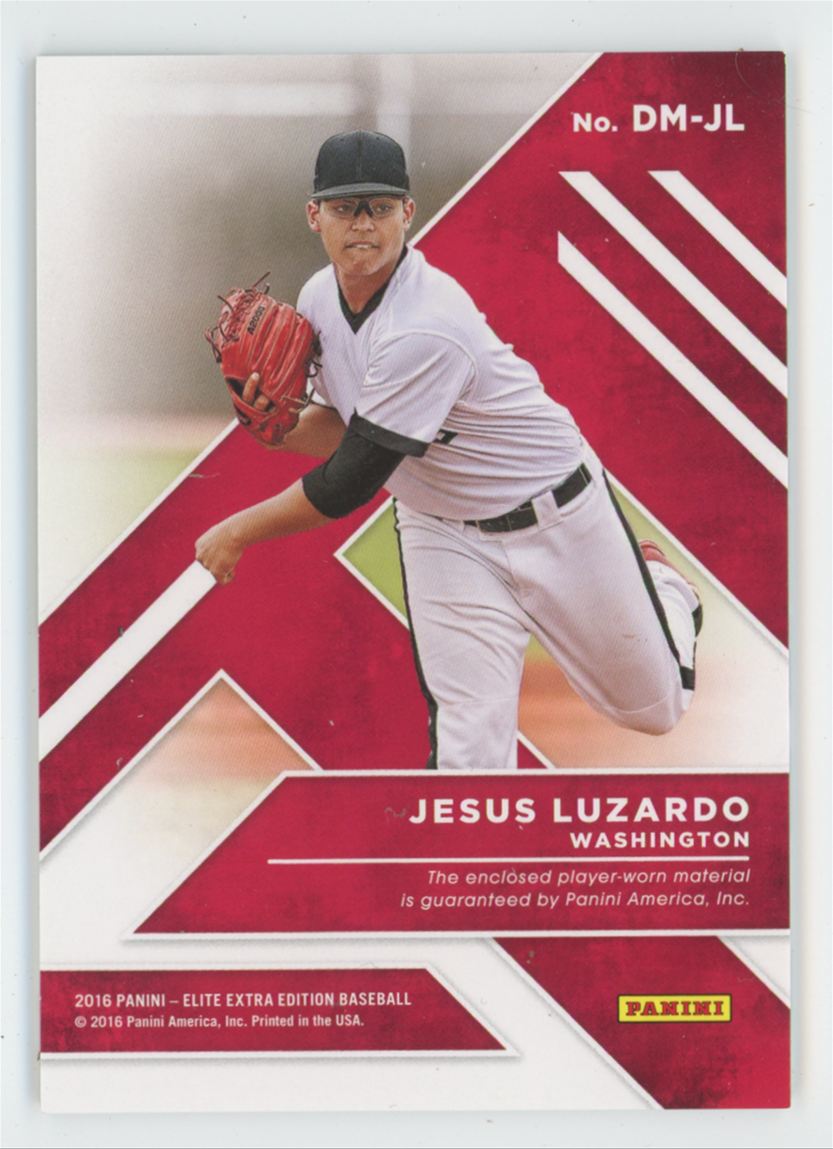 Jesus Luzardo 2016 Panini Elite Extra Edition Dual Materials /149 Jersey #DM-JL