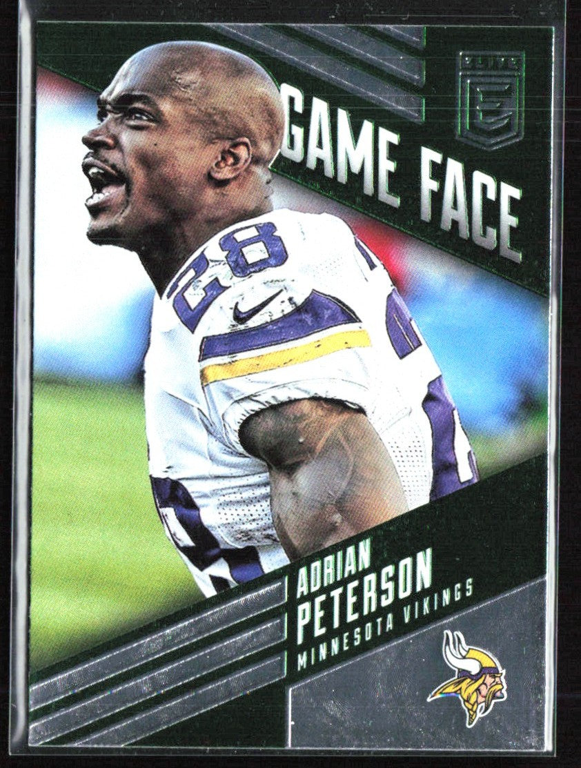 Adrian Peterson 2016 Donruss Elite Game Face #GF-AP Minnesota Vikings