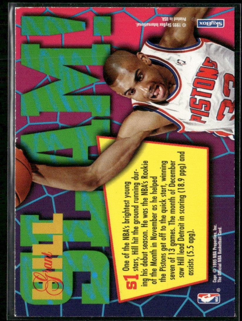 Grant Hill 1995 NBA Hoops Slam! #S1 Detroit Pistons