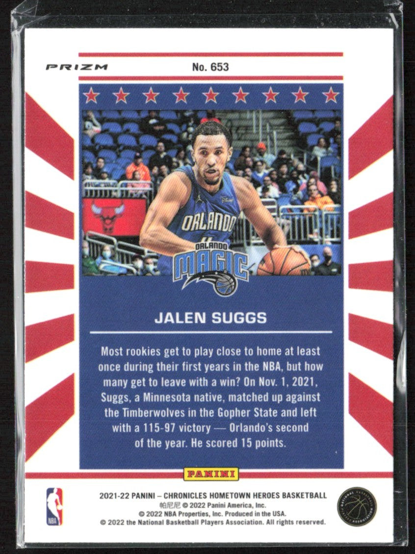 Jalen Suggs 2021 Panini Chronicles Hometown Heroes Pink Prizm RC #653