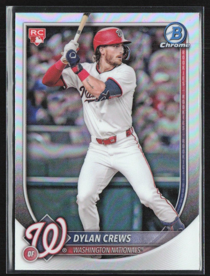 Dylan Crews 2025 Bowman Chrome Red Rookie Logo #42 Washington Nationals