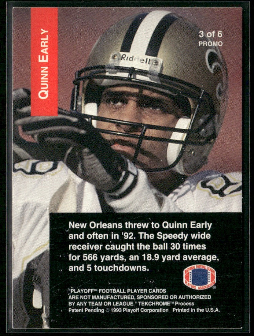 Quinn Early 1993 Playoff #3 New Orleans Saints