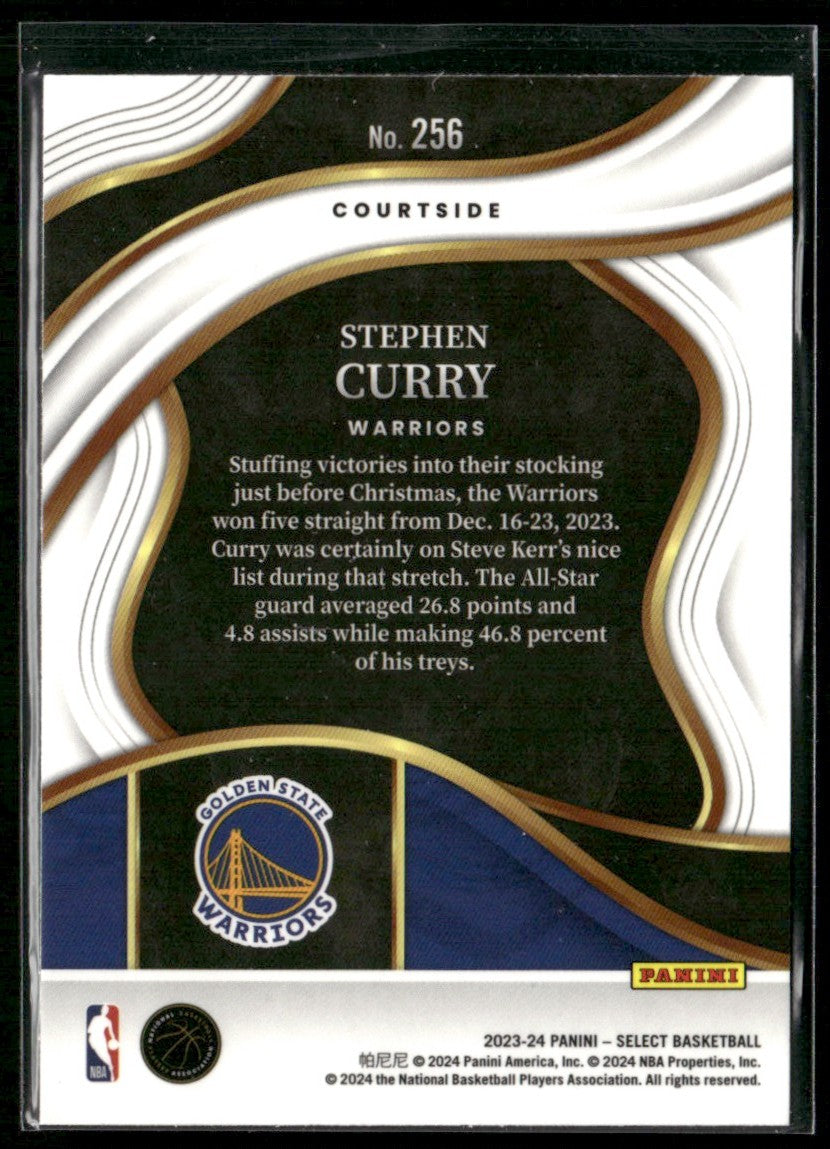 Stephen Curry 2023 Panini Select Courtside Blue #256 Golden State Warriors
