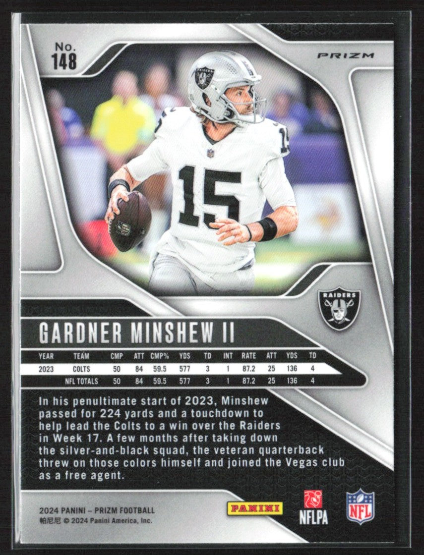 Gardner Minshew II 2024 Panini Prizm Black & White Checker #148