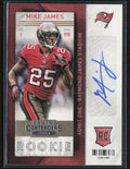 Mike James 2013 Panini Contenders RC AUTO #169 Tampa Bay Buccaneers