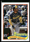 Jackson Chourio 2024 Topps Update 1989 Baseball RC #89US-44 Milwaukee Brewers