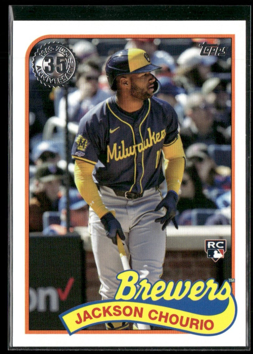 Jackson Chourio 2024 Topps Update 1989 Baseball RC #89US-44 Milwaukee Brewers