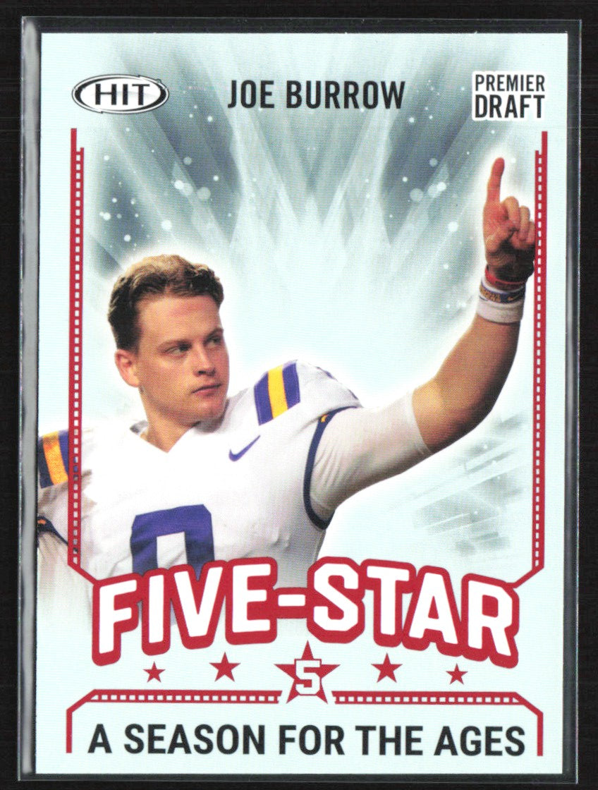 Joe Burrow 2020 SAGE HIT Five-Star Red RC #92 LSU Tigers