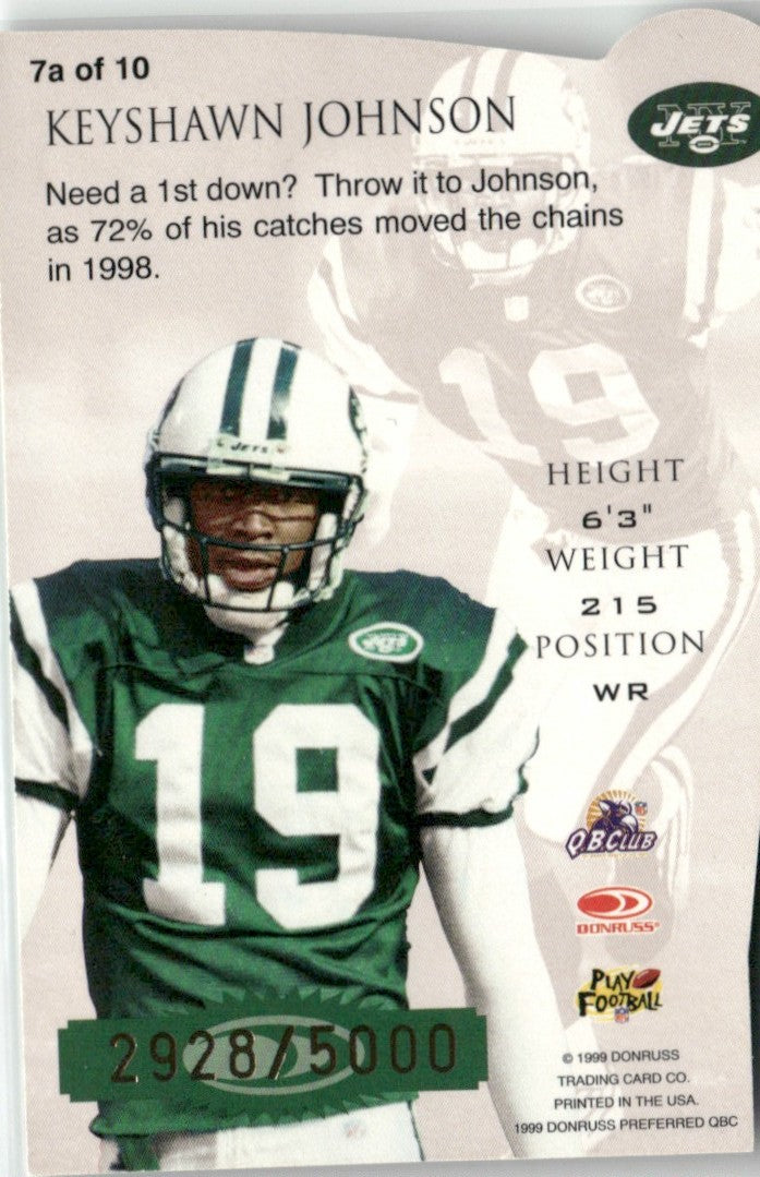 Keyshawn Johnson 1999 Donruss Chain Reaction /5000 #7a New York Jets