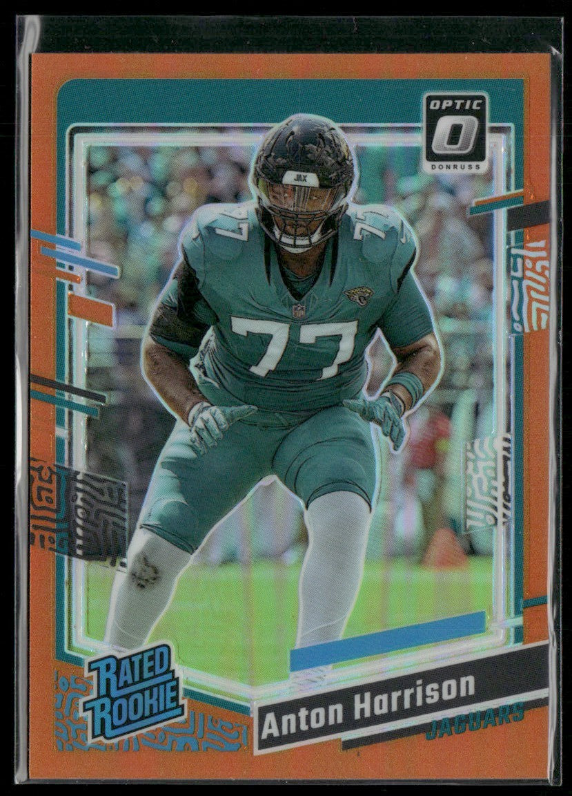 Anton Harrison 2023 Donruss Optic Orange RC /249 #250 Jacksonville Jaguars