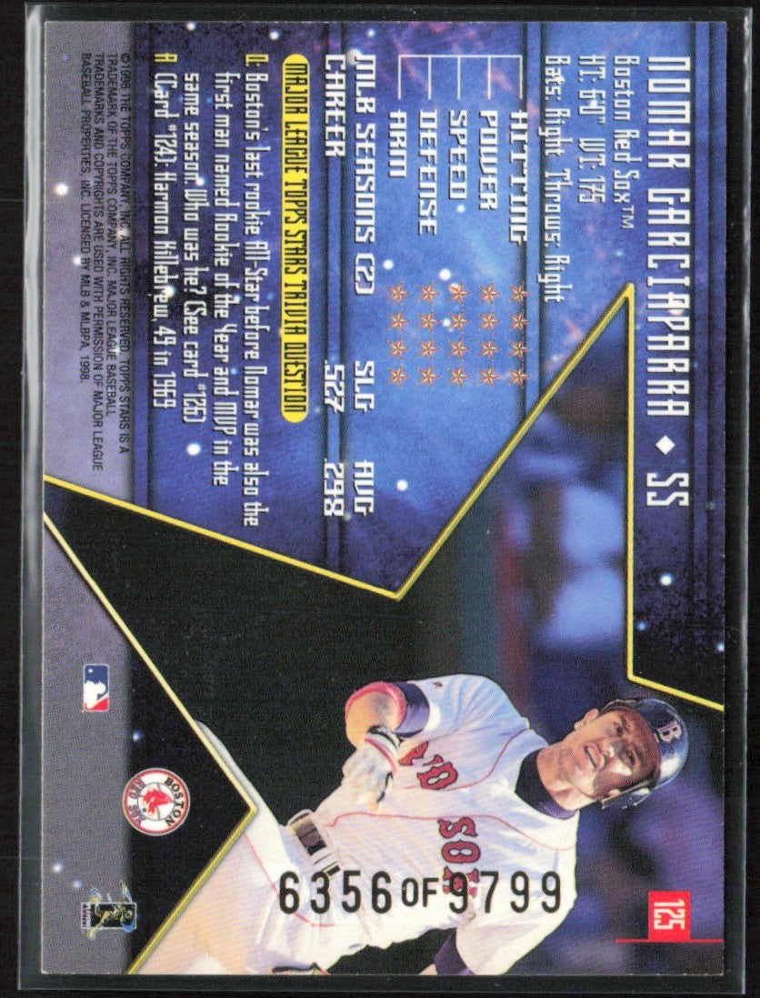 Nomar Garciaparra 1998 Topps Stars /9799 #125 Boston Red Sox
