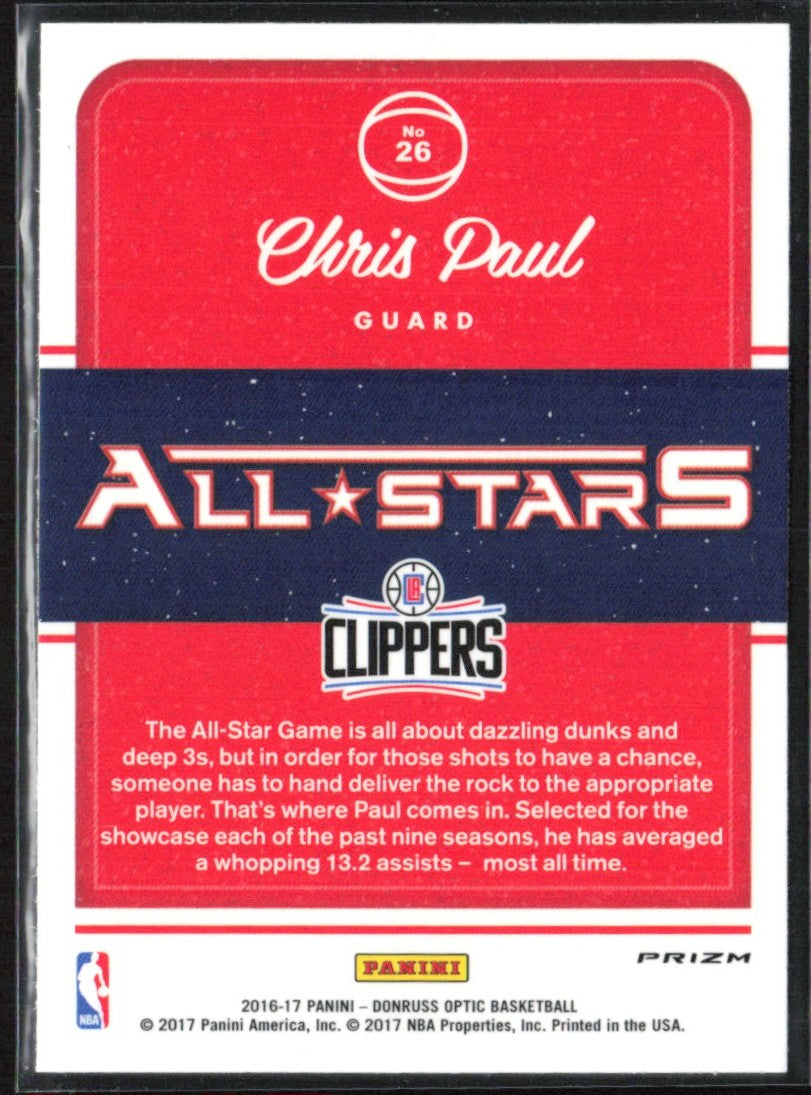 Chris Paul 2016 Donruss Optic All-Stars Holo Silver Prizm #26