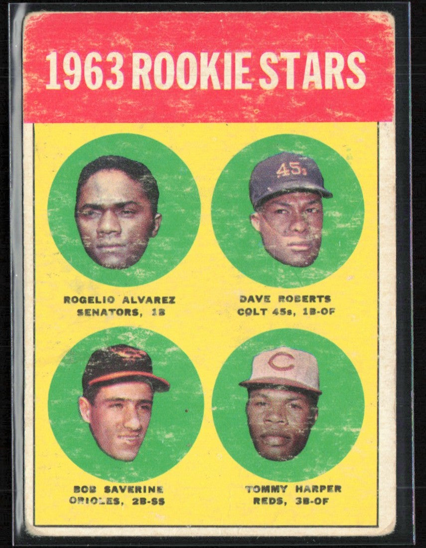 Alvarez Roberts Saverine Harper 1963 Topps RC #158.0