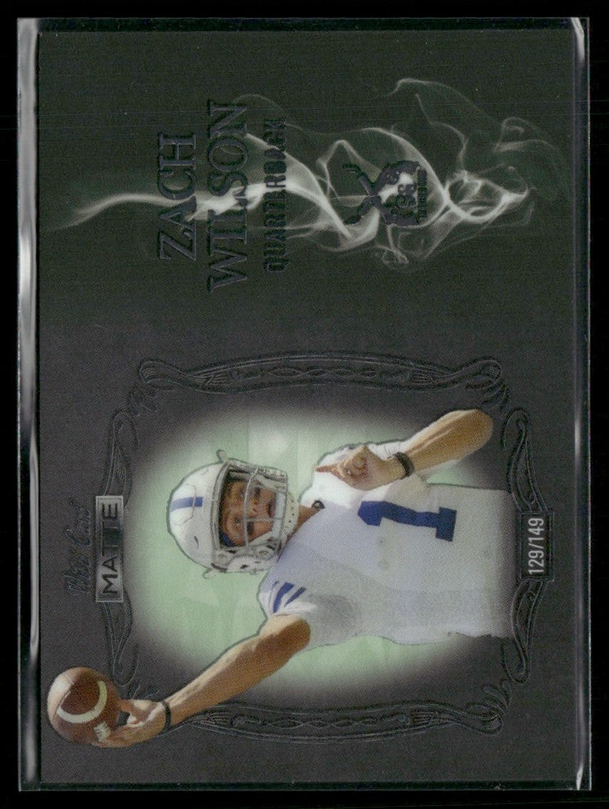 Zach Wilson 2021 Wild Card Matte Smoking Guns RC /149 #MSG-5 BYU Cougars