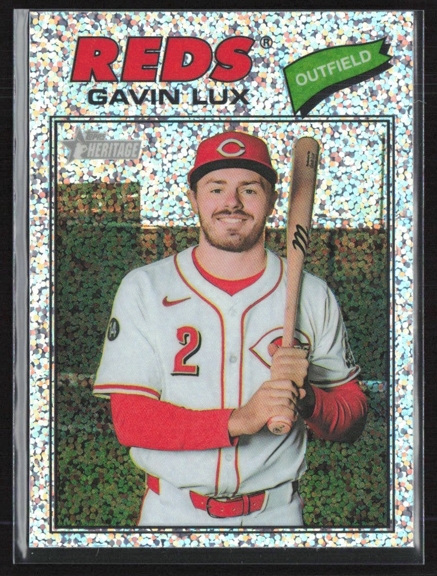 Gavin Lux 2026 Topps Heritage Chrome Silver Sparkle Refractor #352