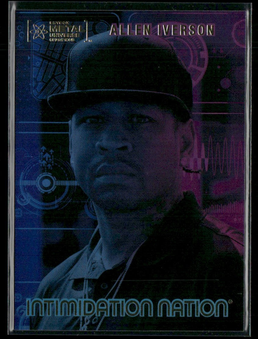 Allen Iverson 2022 SkyBox Metal Universe Champions Intimidation Nation #IN-5