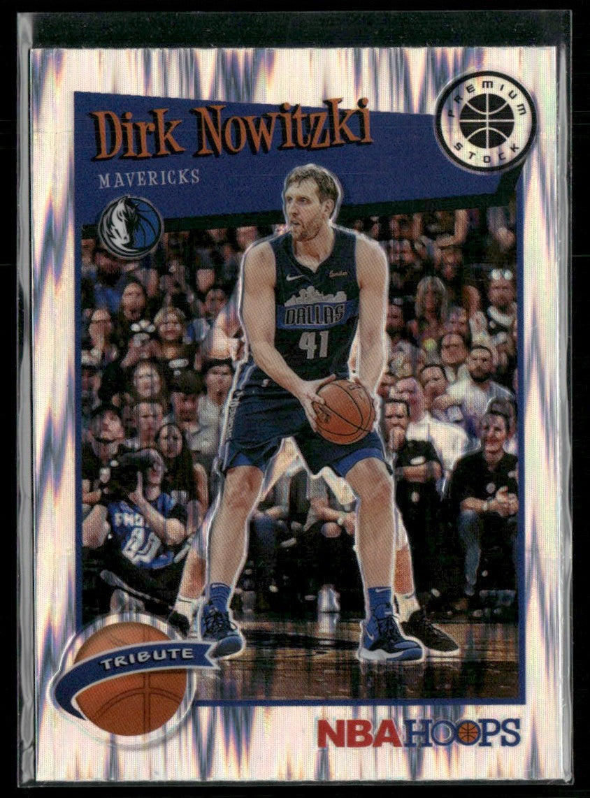 Dirk Nowitzki 2019 NBA Hoops Premium Stock Silver Shock #282 Dallas Mavericks
