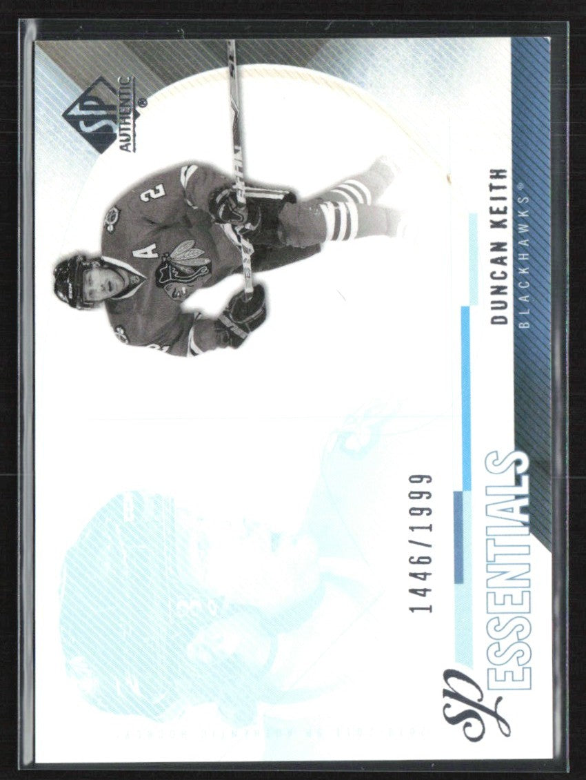 Duncan Keith 2010 SP Authentic SP Essentials /1999 #171 Chicago Blackhawks