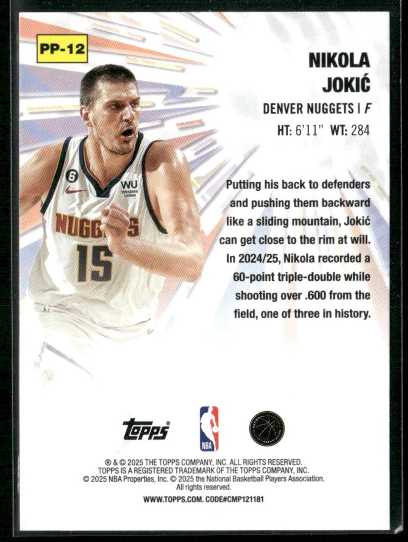 Nikola Jokic 2025 Topps Power Players #PP-12 Denver Nuggets