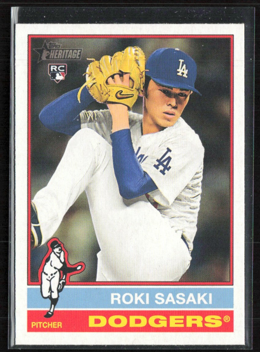 Roki Sasaki 2025 Topps Heritage RC #224 Los Angeles Dodgers